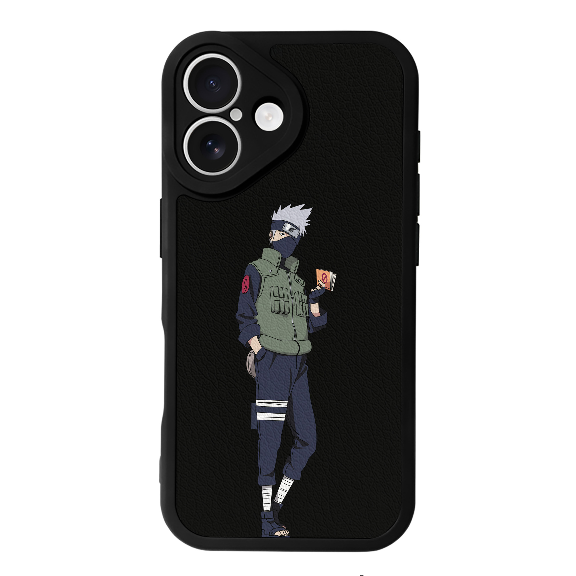（画像用） NARUTO -ナルト- はたけ カカシ Hatake Kakashi 【iPhone 16シリーズ対応】シリコンスマホケース（レザー調） 材質：シリコン